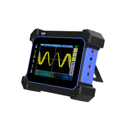 Hantek TO1254D Osciloscópio de toque portátil  4 canais / 250MHZ com gerador de sinal e multímetro