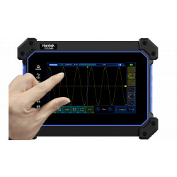 Hantek TO1254D Osciloscópio de toque portátil  4 canais / 250MHZ com gerador de sinal e multímetro