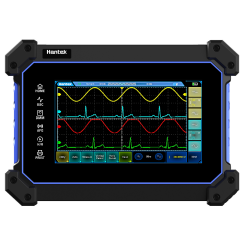 Hantek TO1254D Osciloscópio de toque portátil  4 canais / 250MHZ com gerador de sinal e multímetro